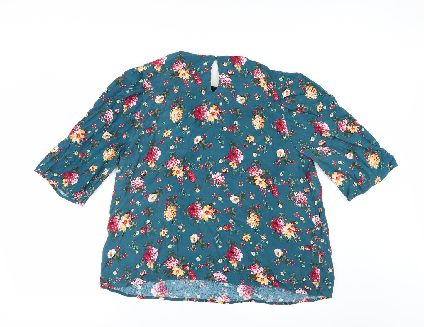 Monsoon Womens Green Floral  Tunic Blouse Size 12