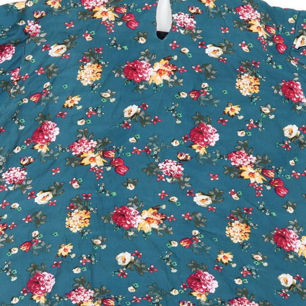 Monsoon Womens Green Floral  Tunic Blouse Size 12