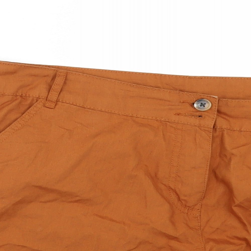 Very Womens Orange   Chino Shorts Size 14