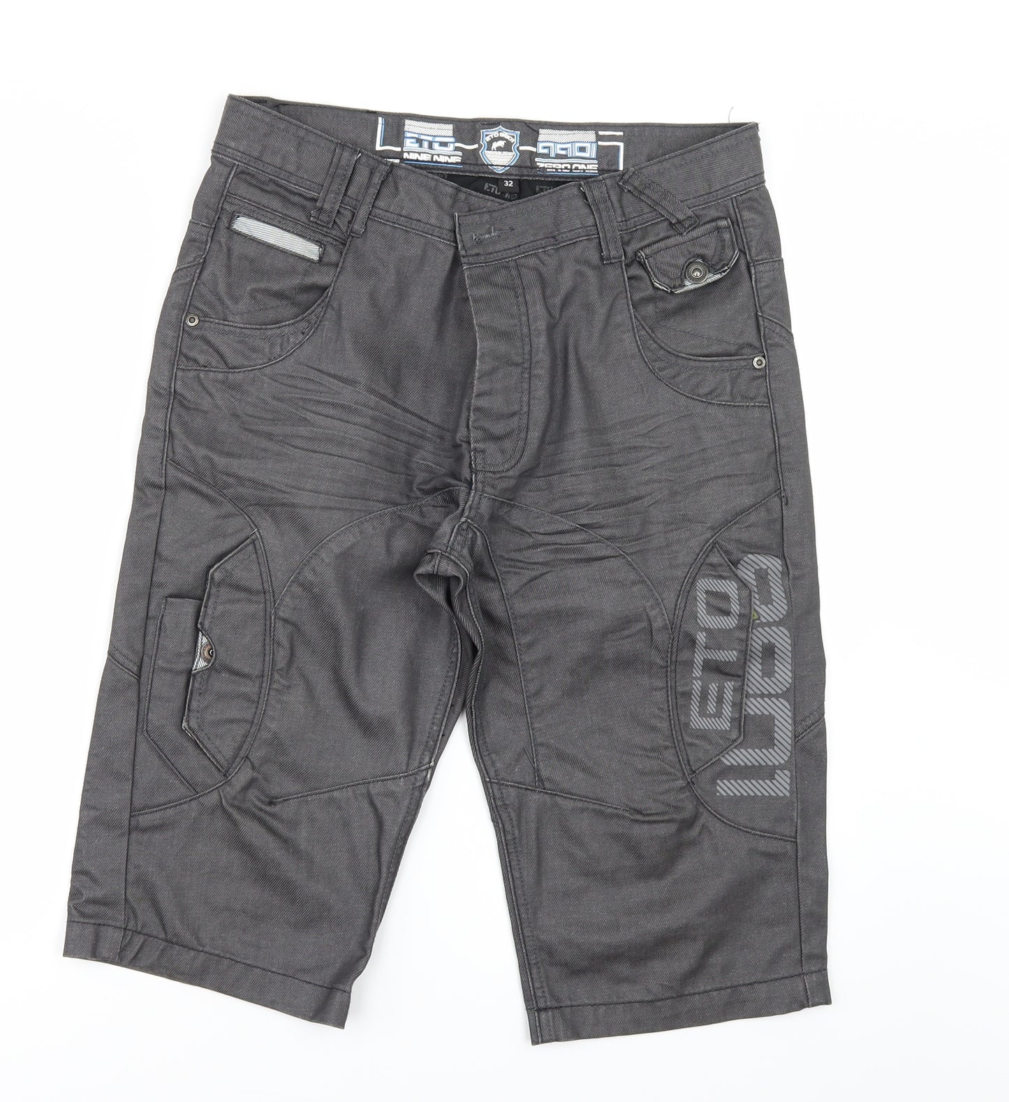 ETO Mens Grey   Chino Shorts Size 32 in