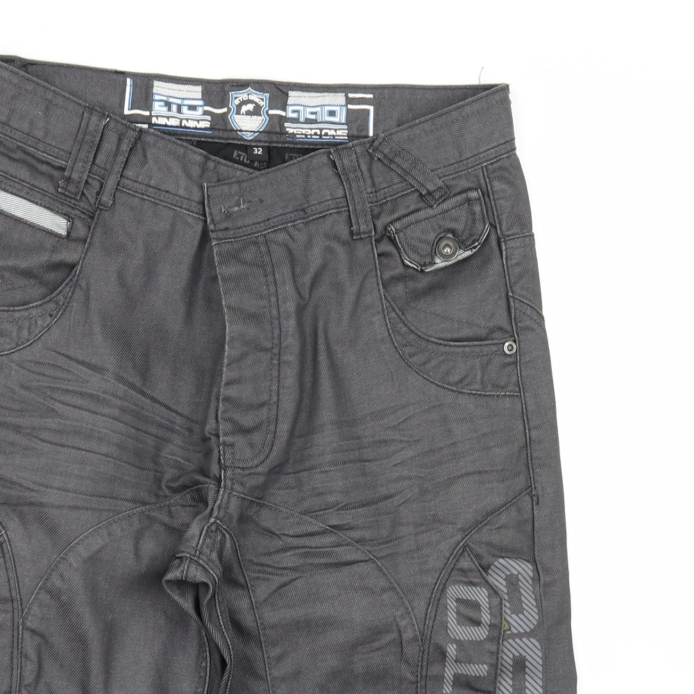 ETO Mens Grey   Chino Shorts Size 32 in