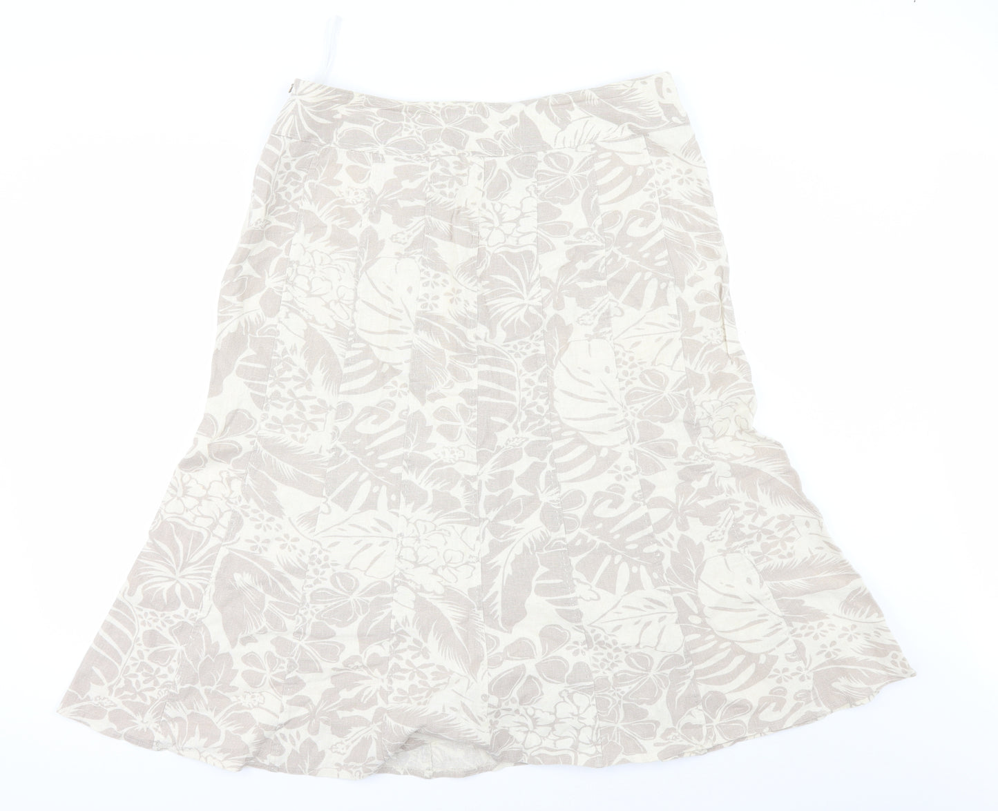 EWM Womens Beige Floral  A-Line Set Size 16