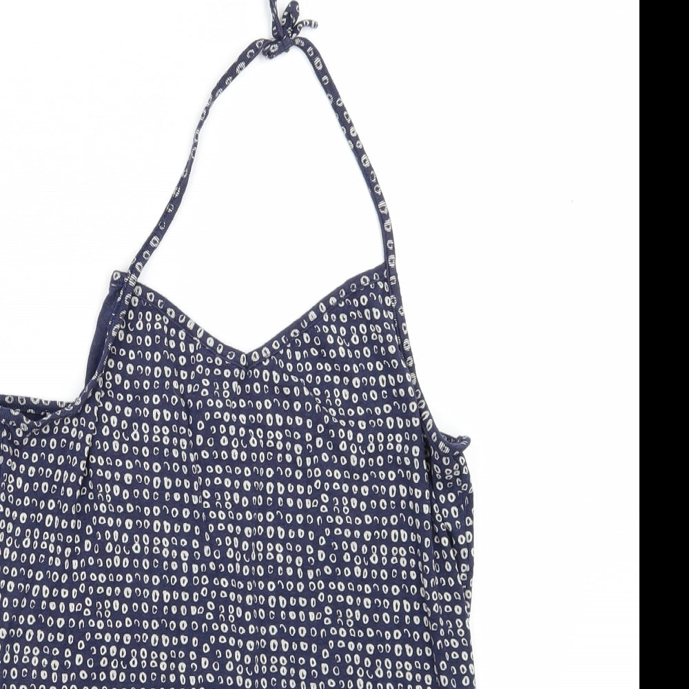 George Womens Blue Geometric  Basic T-Shirt Size 18