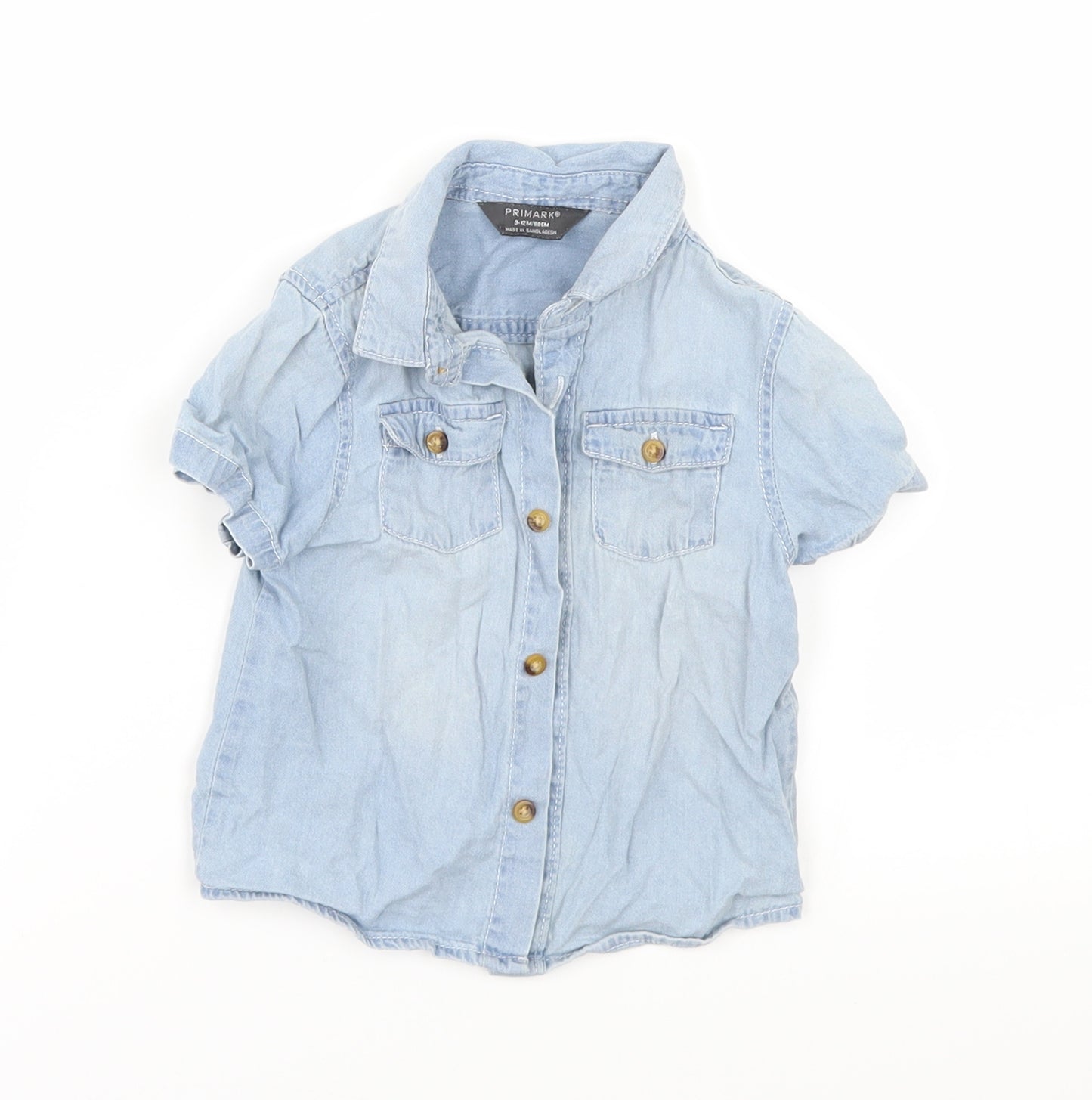 Primark Boys Blue   Basic Button-Up Size 9-12 Months