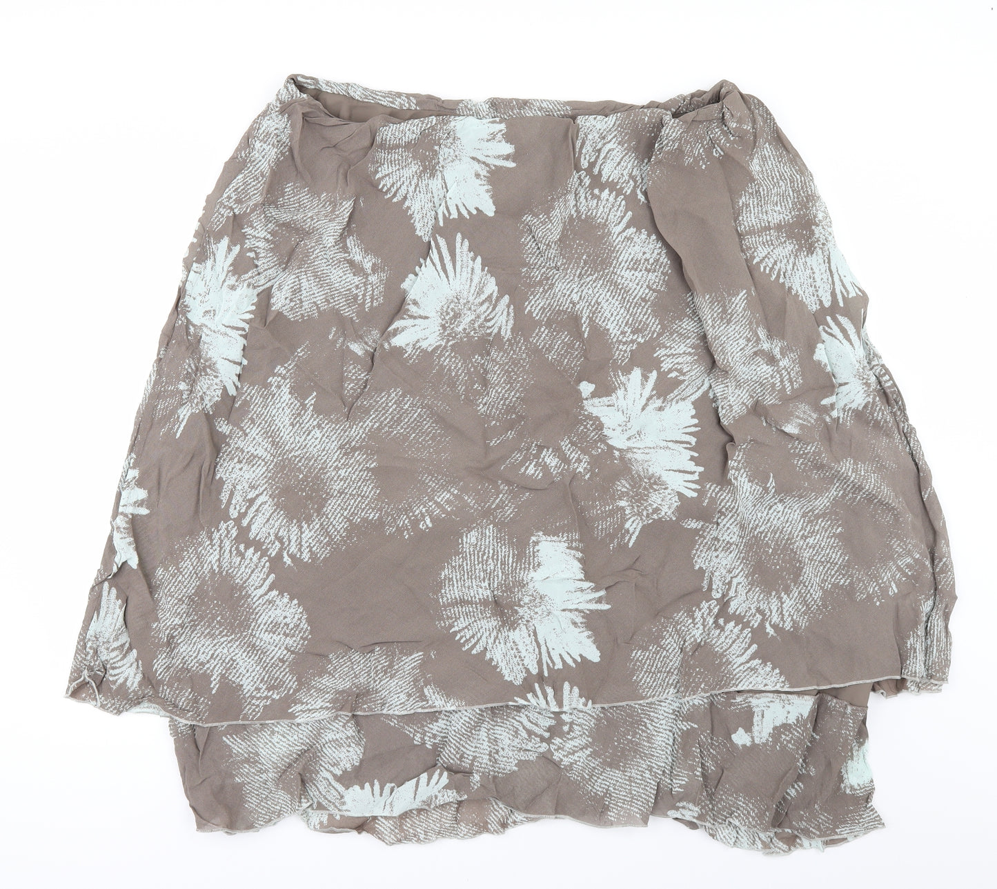 Windsmoor Womens Beige Geometric  A-Line Skirt Size 20