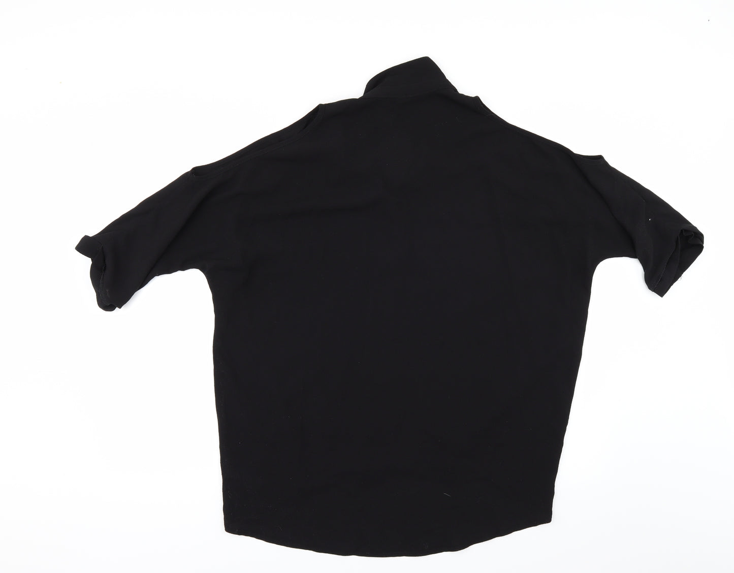 New Look Womens Black   Tunic Button-Up Size 10  - cold Shoulder