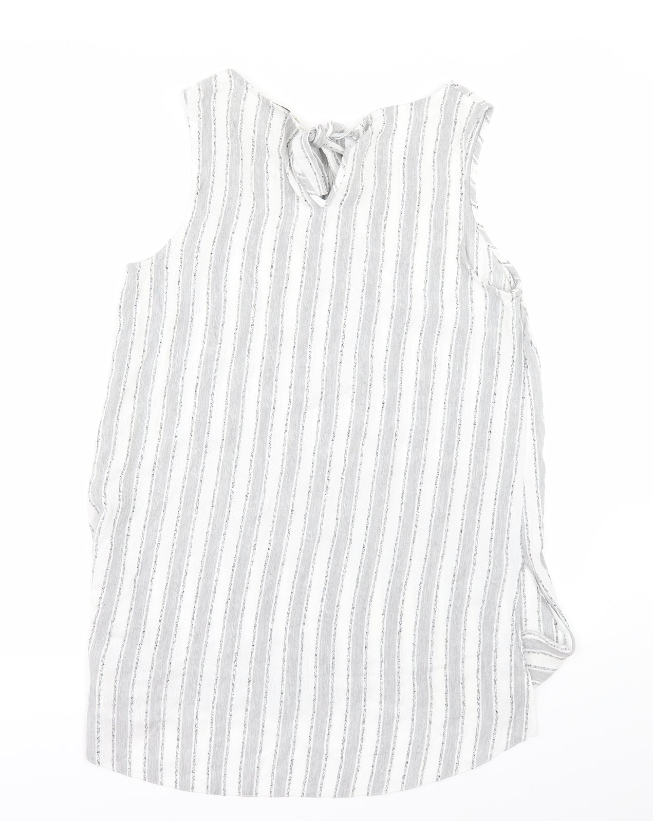 Matalan Womens Grey Striped  Basic T-Shirt Size 16