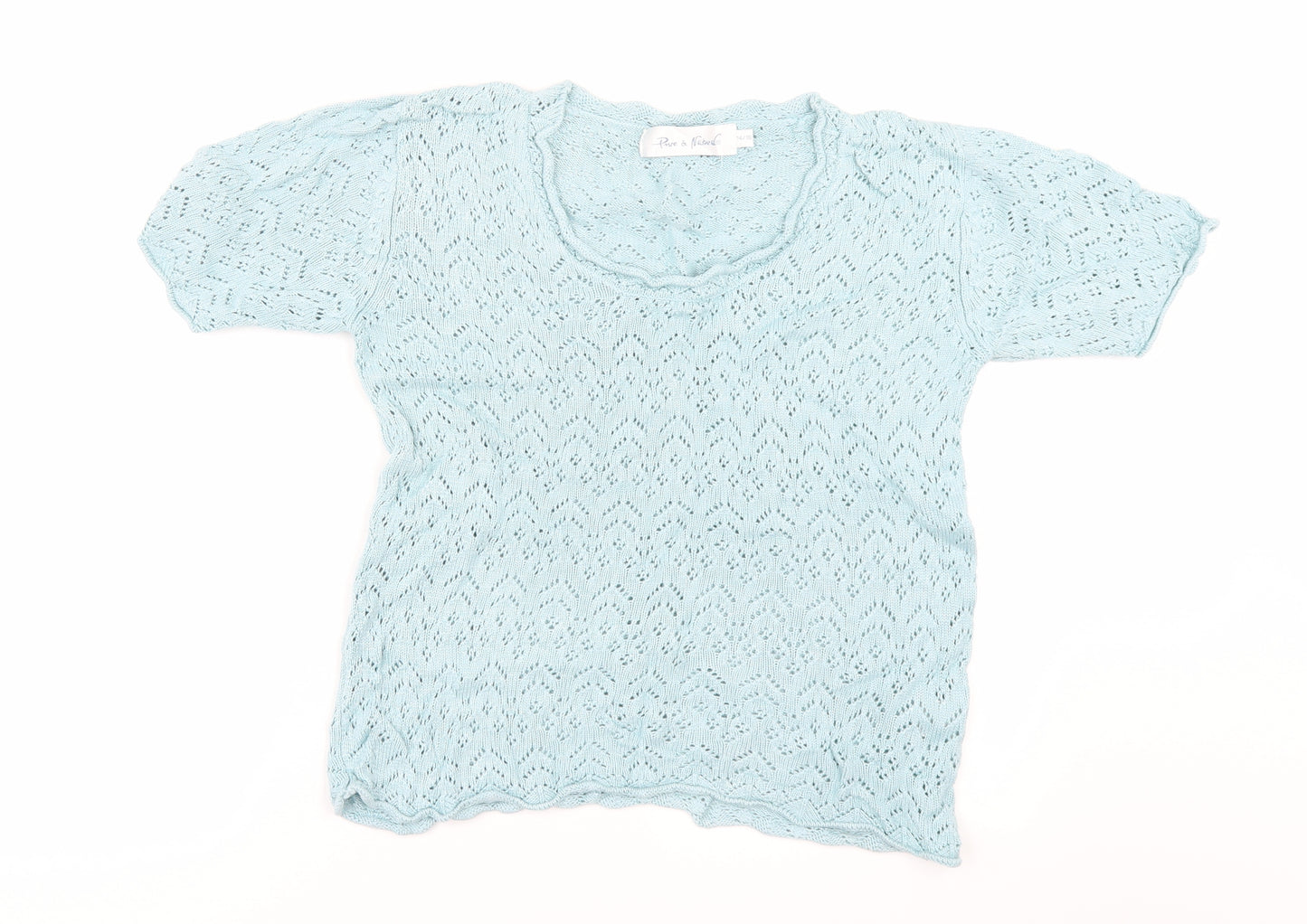 Pure & Natural Womens Green   Basic T-Shirt Size 16
