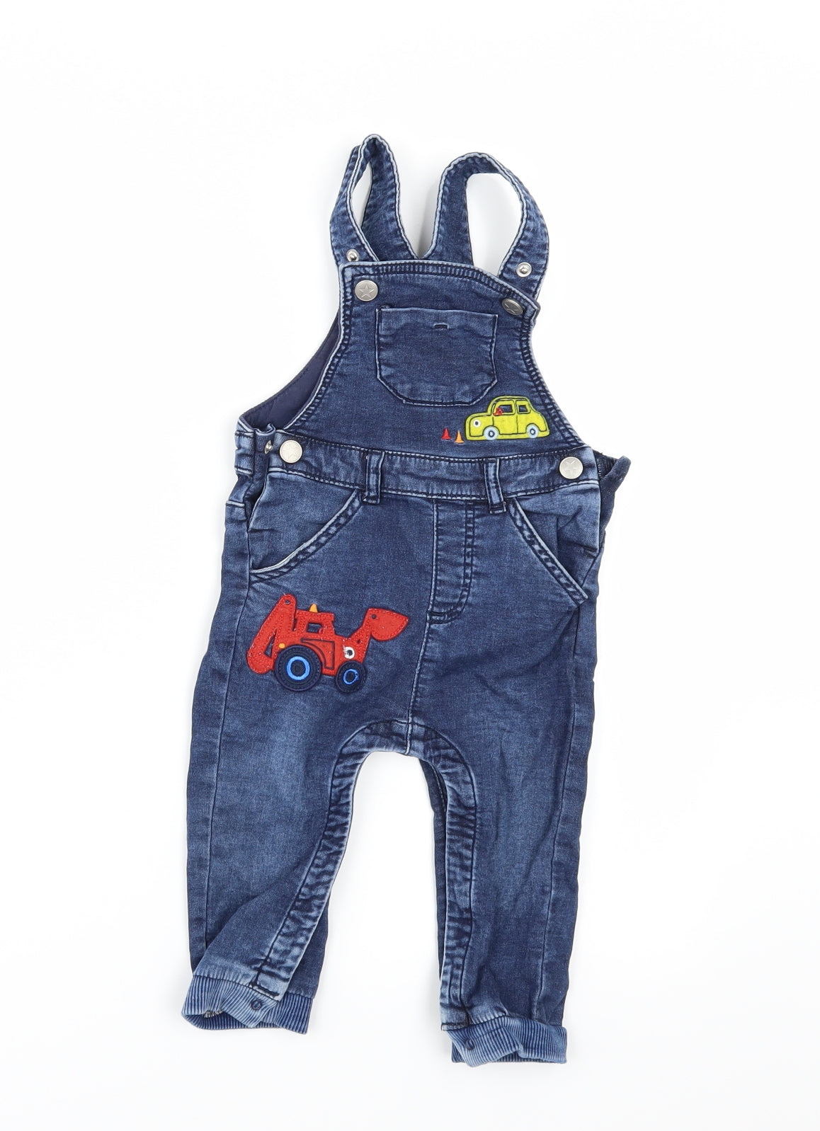 Blue Zoo Boys Blue  Denim Dungaree One-Piece Size 9-12 Months