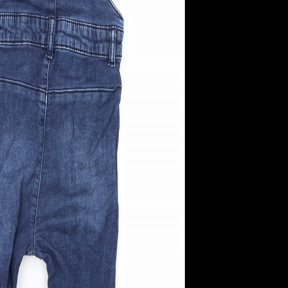 Blue Zoo Boys Blue  Denim Dungaree One-Piece Size 9-12 Months