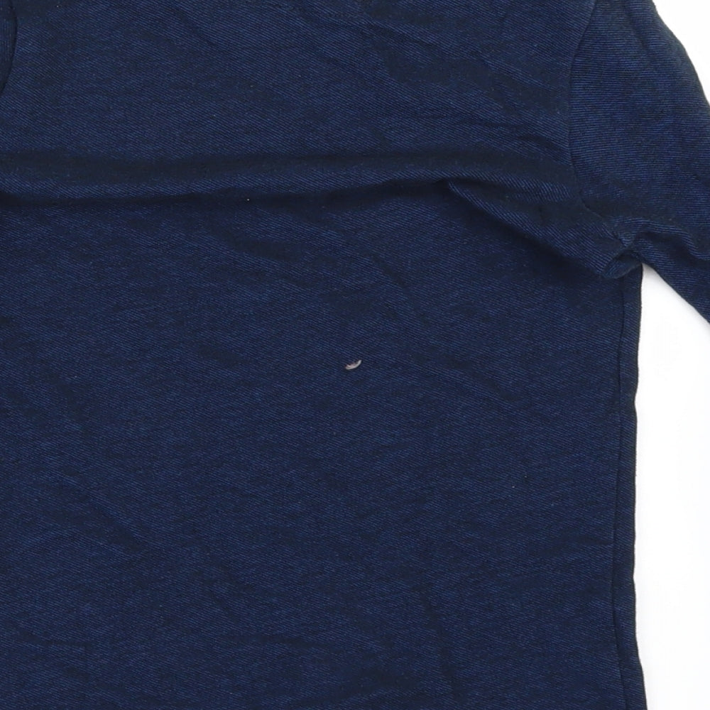 NEXT Boys Blue Herringbone  Basic T-Shirt Size 4 Years