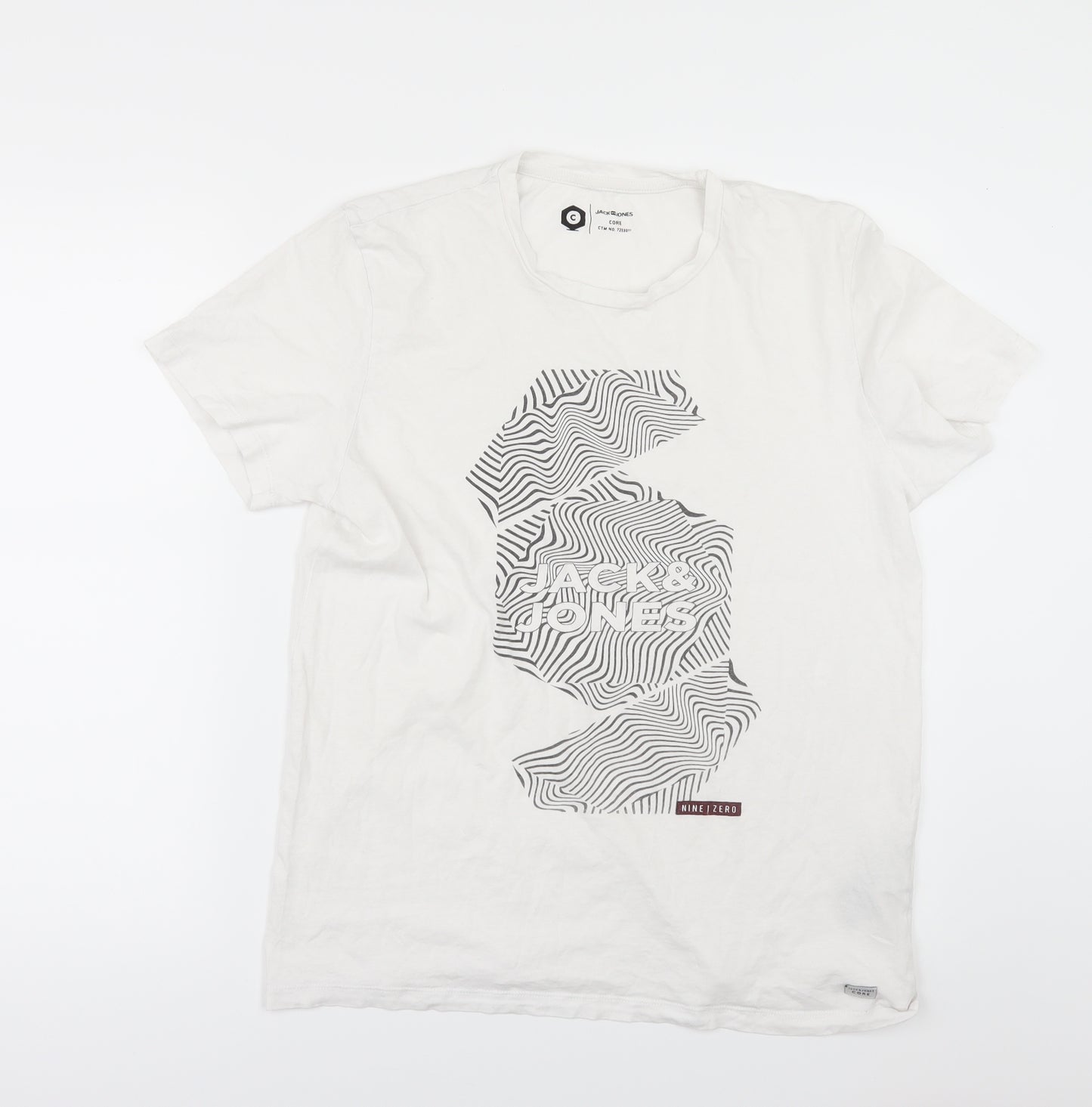 JACK & JONES Mens White    T-Shirt Size M