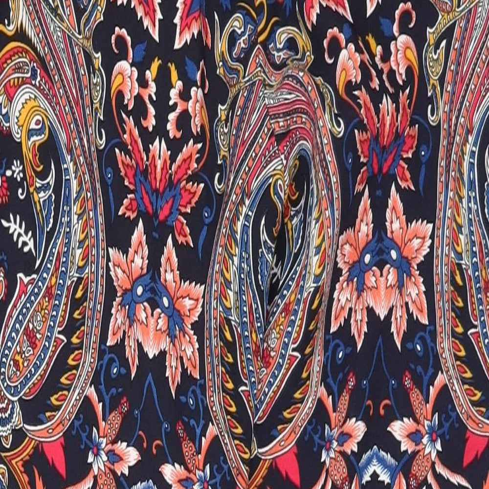 Oasis Womens Multicoloured Geometric  Trousers  Size 8 L27 in