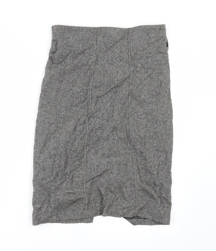 United Colors of Benetton Womens Grey Straight & Pencil Skirt Size 30 in