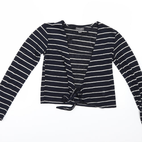 Primark Womens Black Striped  Cardigan Jumper Size XS