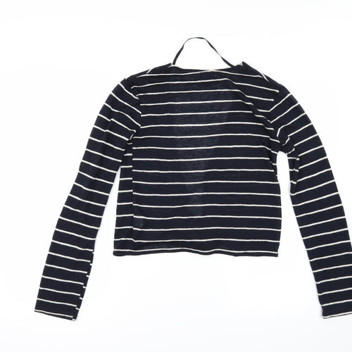 Primark Womens Black Striped  Cardigan Jumper Size XS
