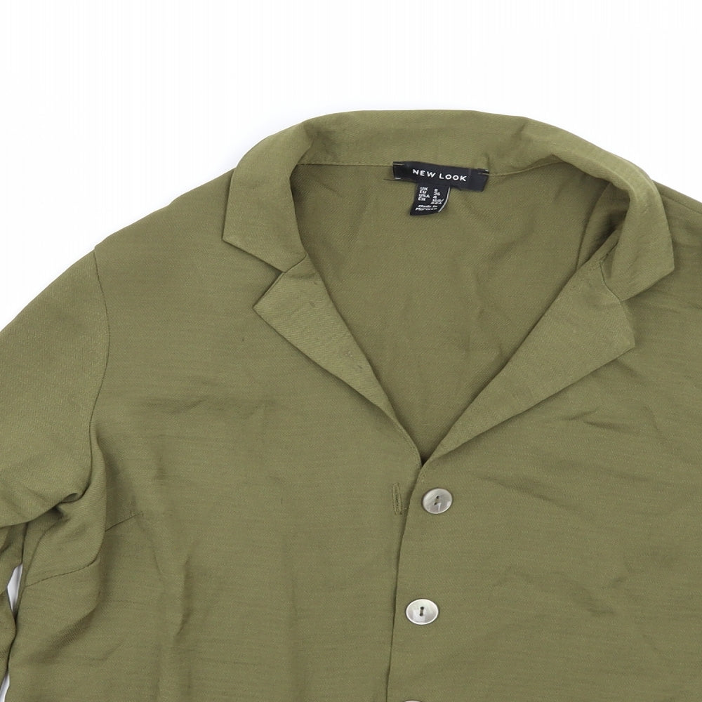 New Look Womens Green   Kimono Button-Up Size 8