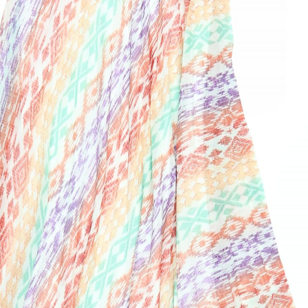 Primark Womens  Geometric  A-Line Skirt Size 8  - Pleated