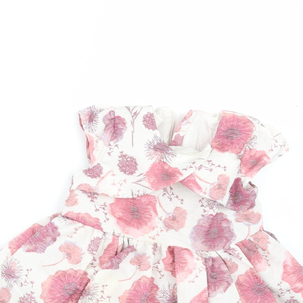 Matalan Boys White Floral  A-Line  Size 6-9 Months