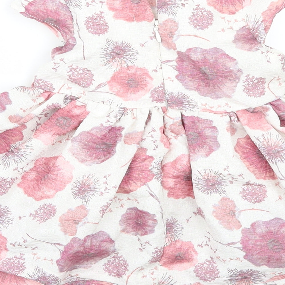 Matalan Boys White Floral  A-Line  Size 6-9 Months