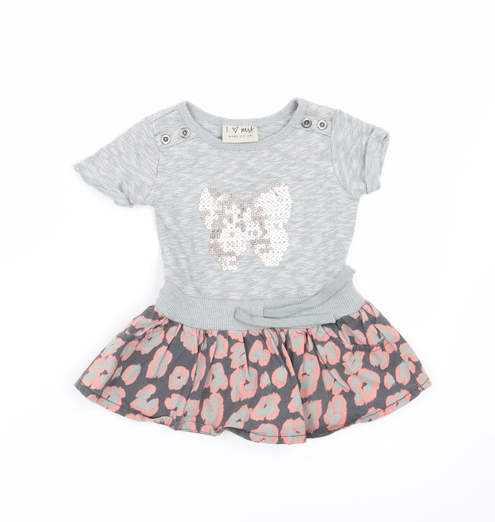 NEXT Girls Grey   A-Line  Size 3-6 Months