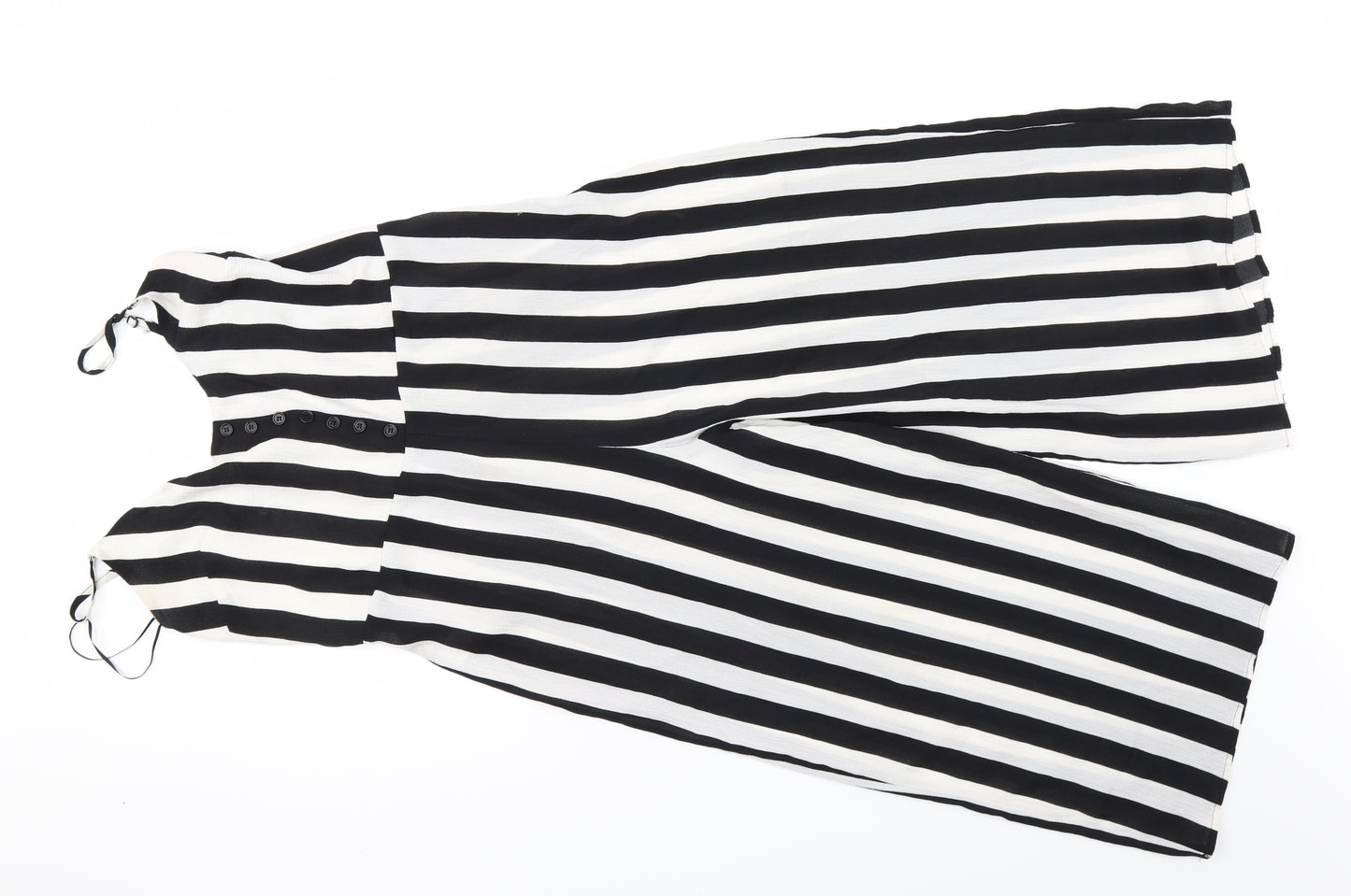 New Look Womens Black Striped  Jumpsuit One-Piece Size 12