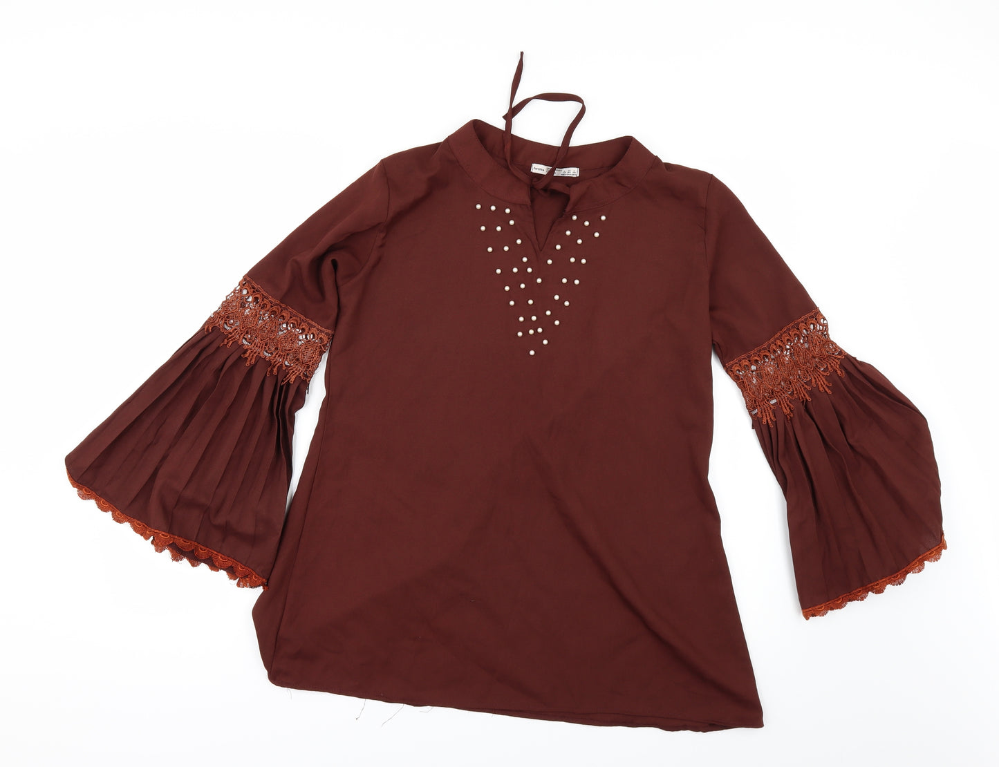 Berksha Womens Red   Tunic Blouse Size M