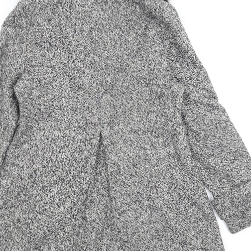 Carmel Womens Grey Houndstooth  Pea Coat Coat Size 12