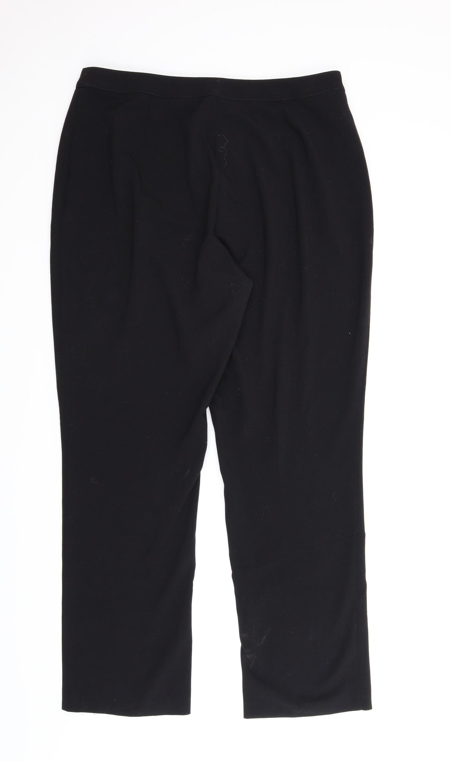 M&S Womens Black   Trousers  Size 16 L27 in