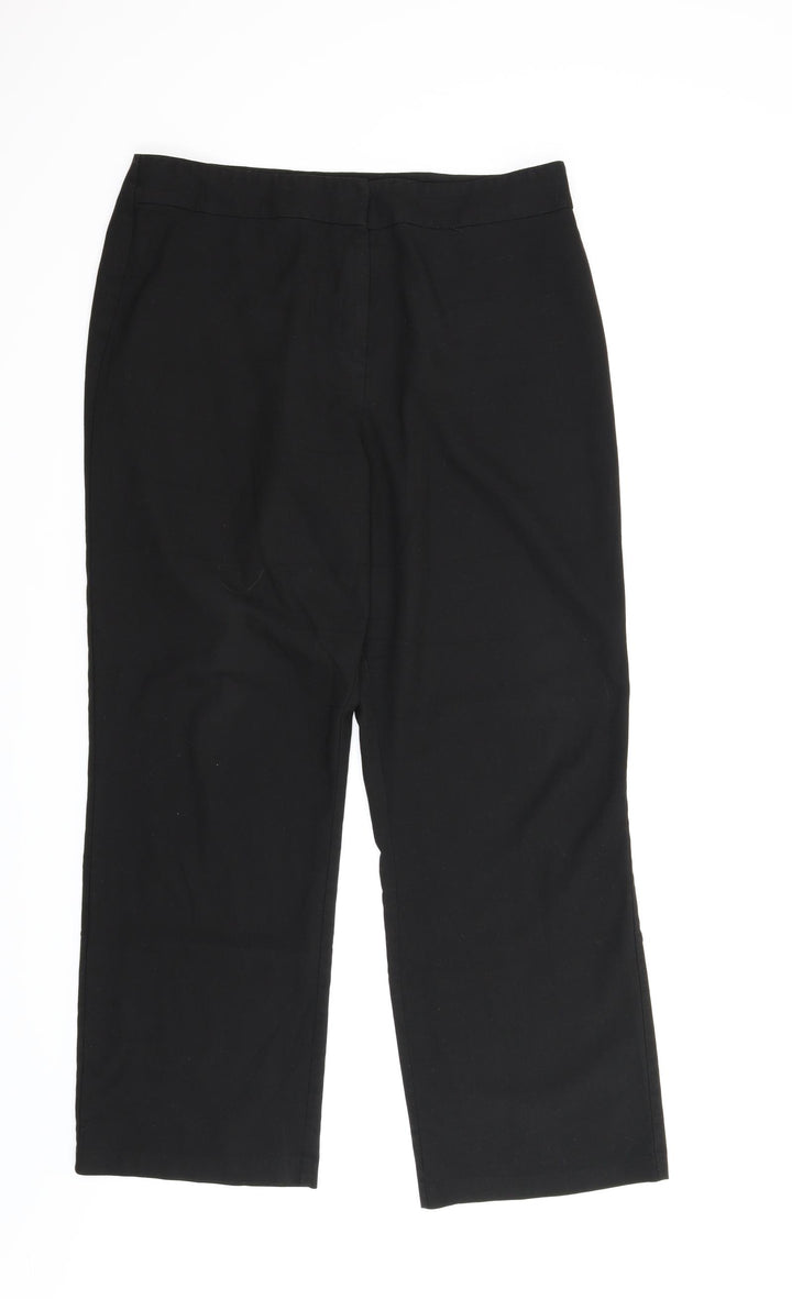 George Womens Black Trousers Size 16 L27 in