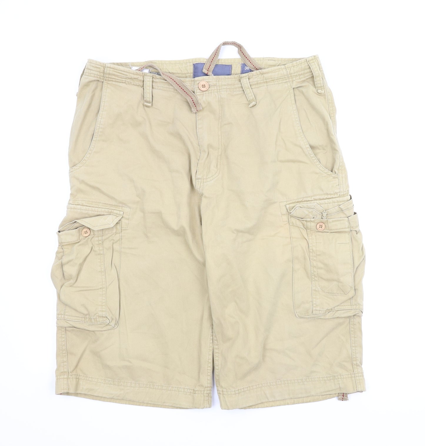 Farrel & Brown Mens Beige   Cargo Shorts Size 36 in