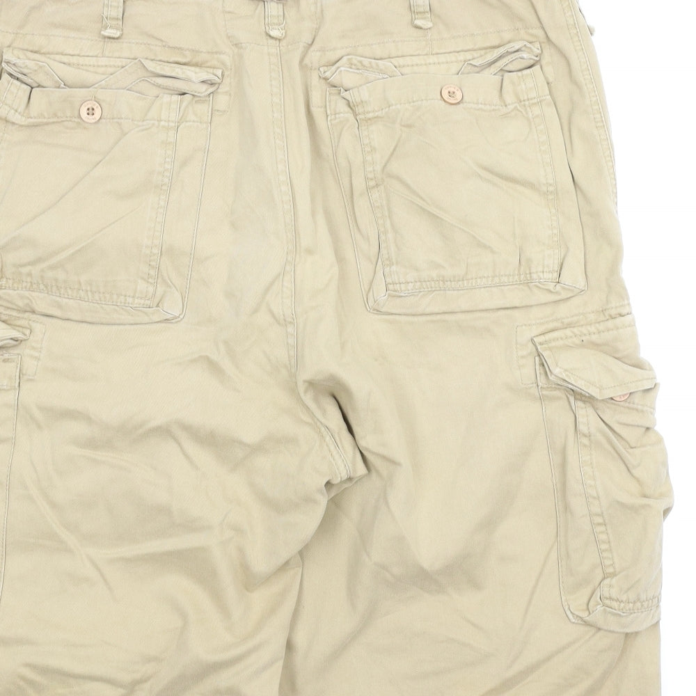 Farrel & Brown Mens Beige   Cargo Shorts Size 36 in