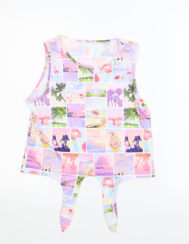 SheIn Girls Multicoloured   Basic Tank Size 11-12 Years