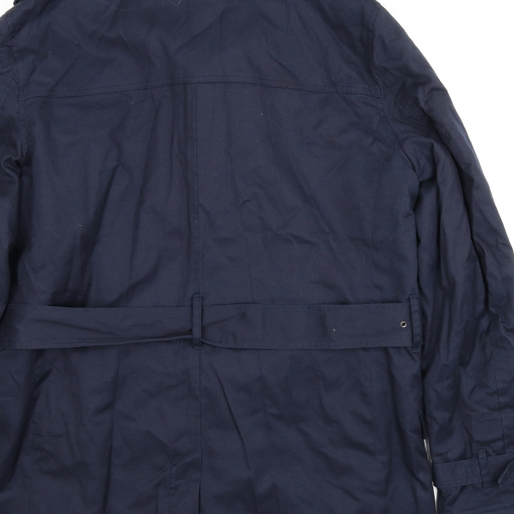 ASOS Mens Blue   Trench Coat Coat Size L
