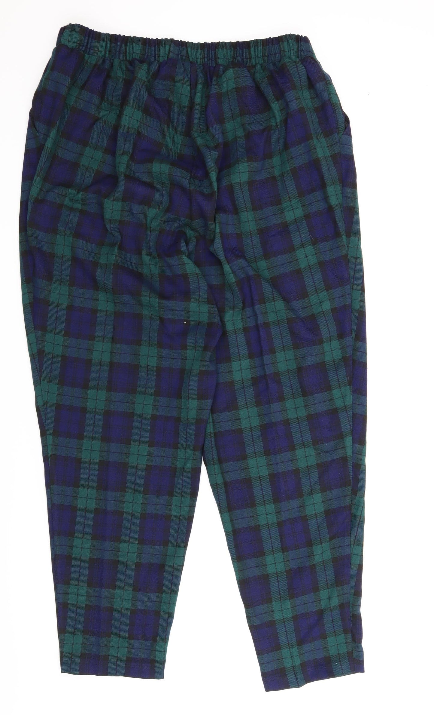 New Look Womens Green Plaid  Capri Pyjama Pants Size 18