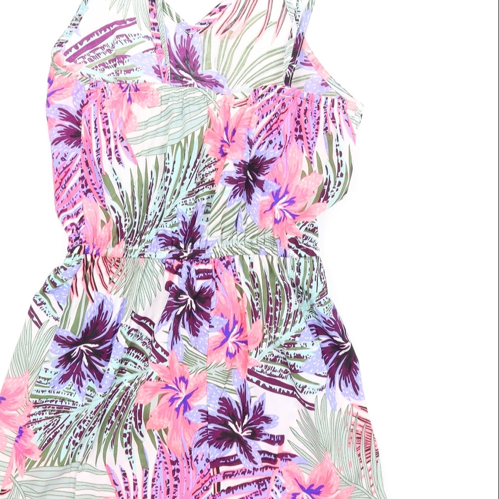 Primark Girls Multicoloured Floral  Romper One-Piece Size 10-11 Years