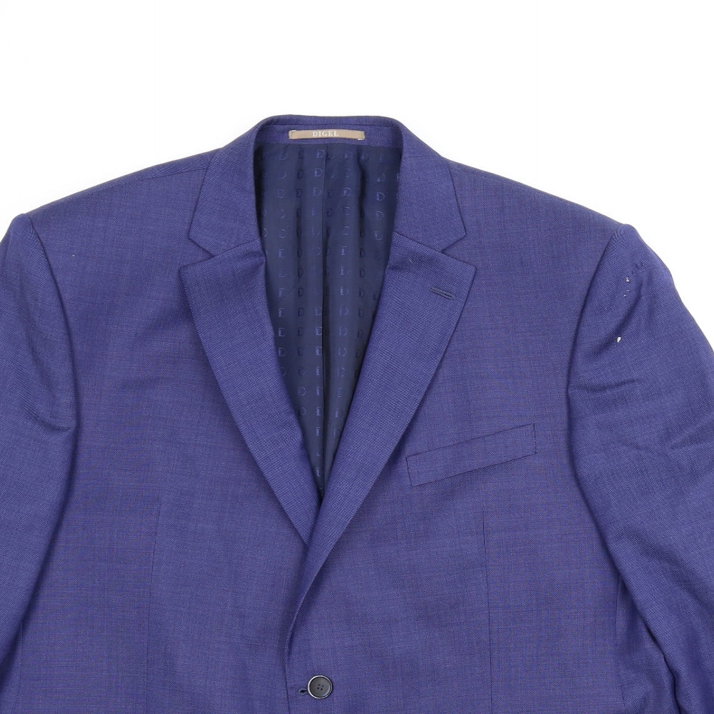 Digel Mens Blue   Jacket Suit Jacket Size 2XL