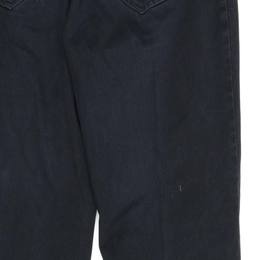 George Mens Black  Denim Straight Jeans Size 38 L31 in