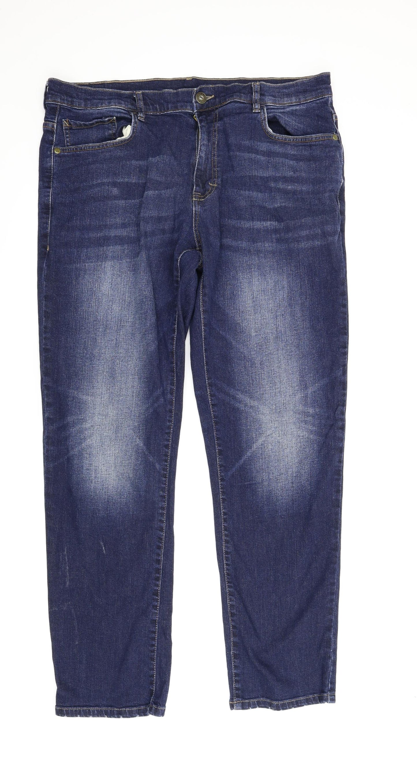 F&F Mens Blue  Denim Straight Jeans Size 38 L32 in