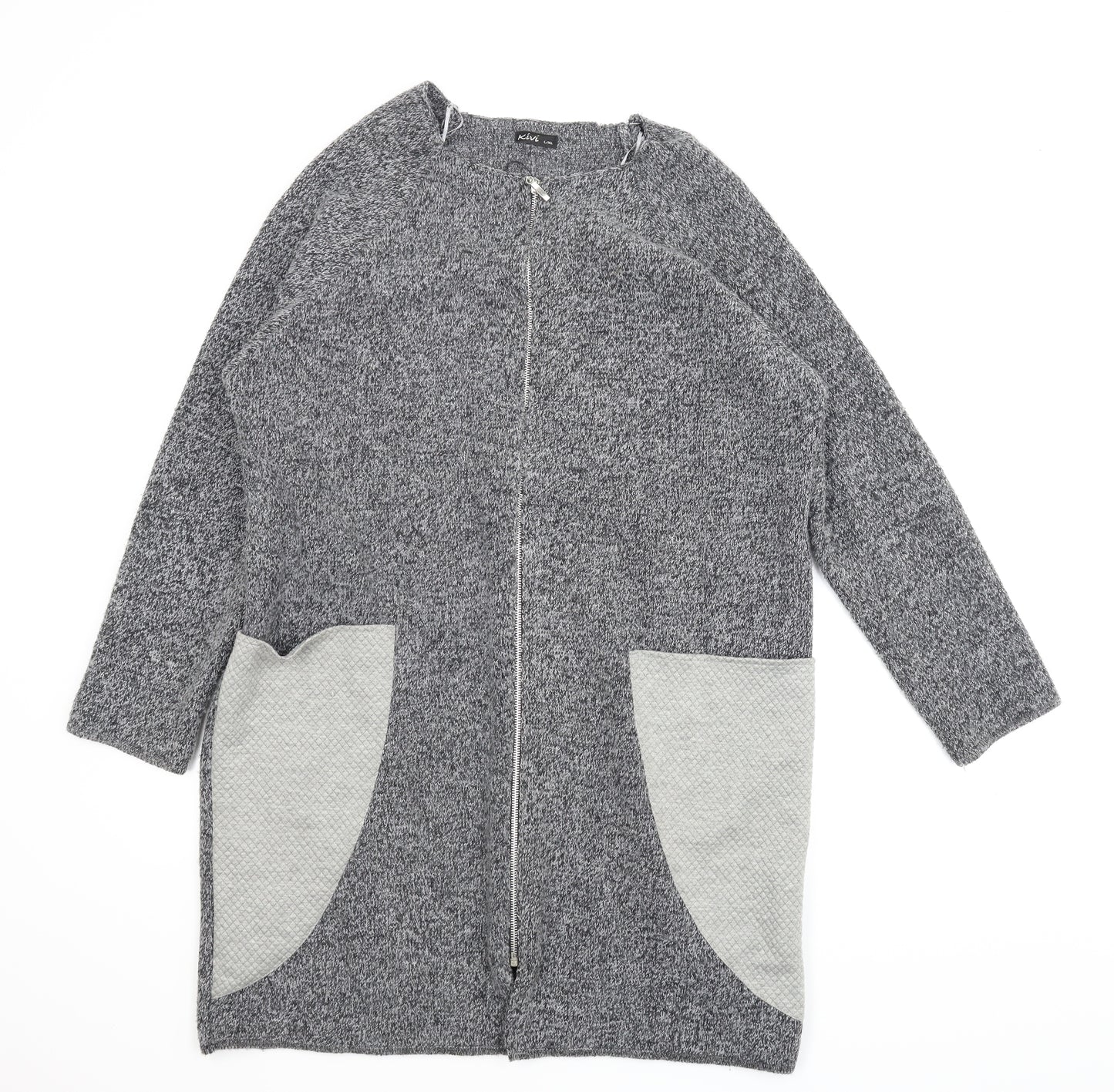 Kiwi Womens Grey   Full Zip Jumper Size XL