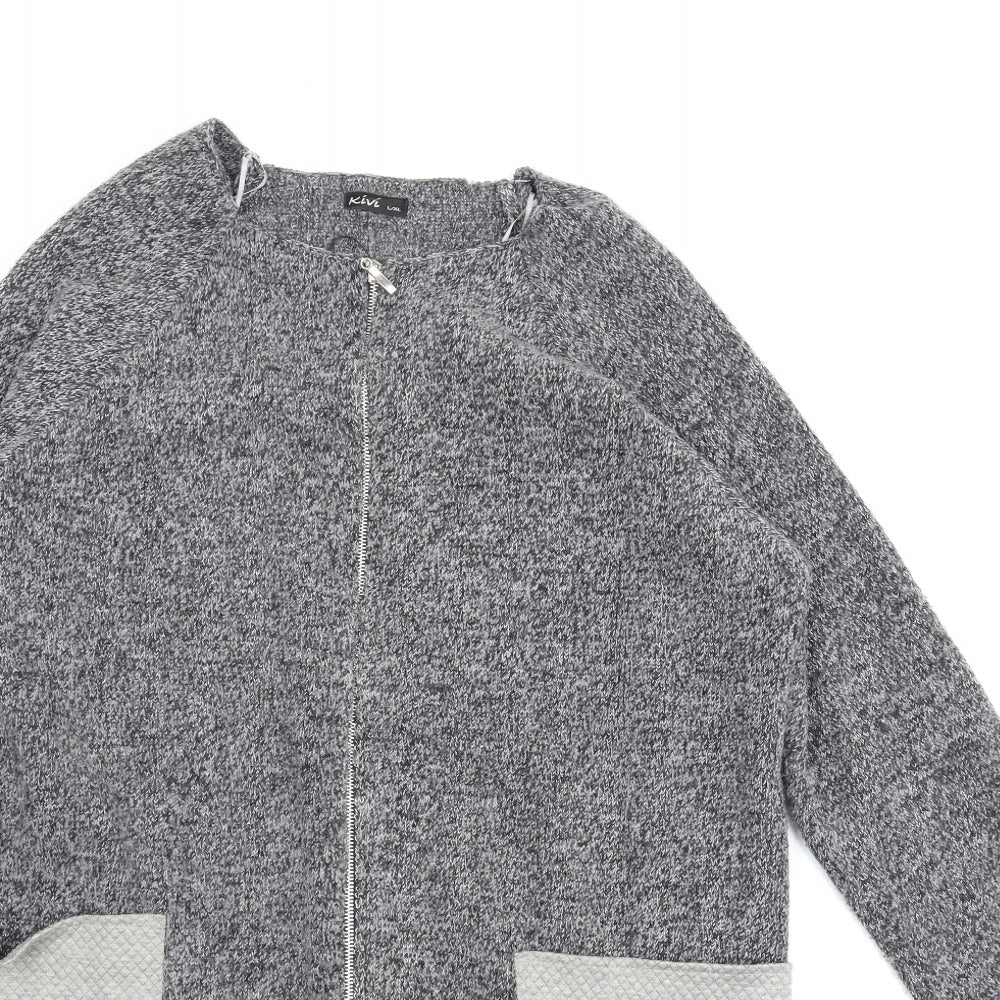 Kiwi Womens Grey   Full Zip Jumper Size XL