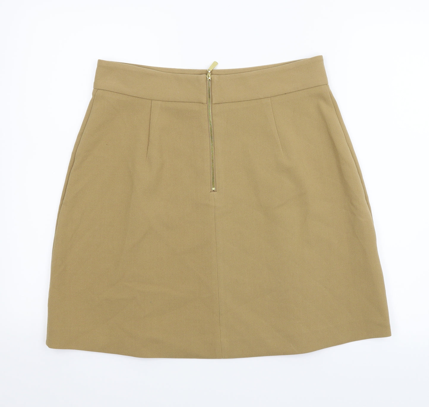 M&S Womens Beige   A-Line Skirt Size 12