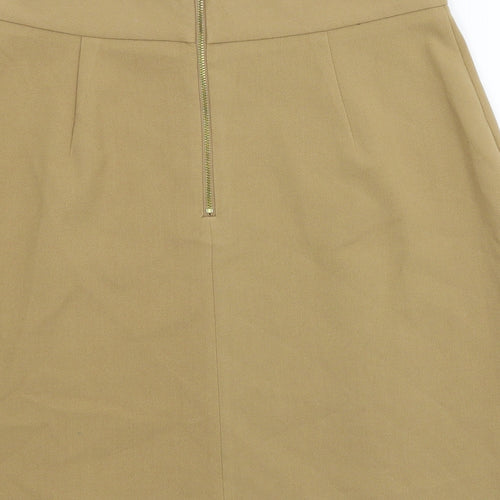 M&S Womens Beige   A-Line Skirt Size 12