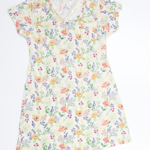 Matalan Womens White Floral  Capri Dress Size S