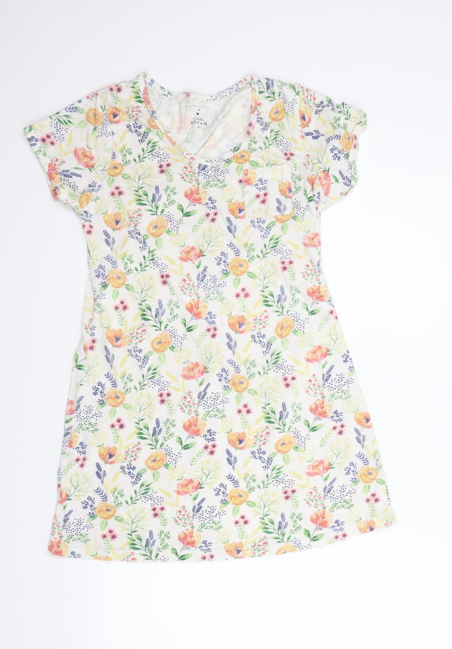 Matalan Womens White Floral  Capri Dress Size S