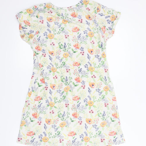 Matalan Womens White Floral  Capri Dress Size S