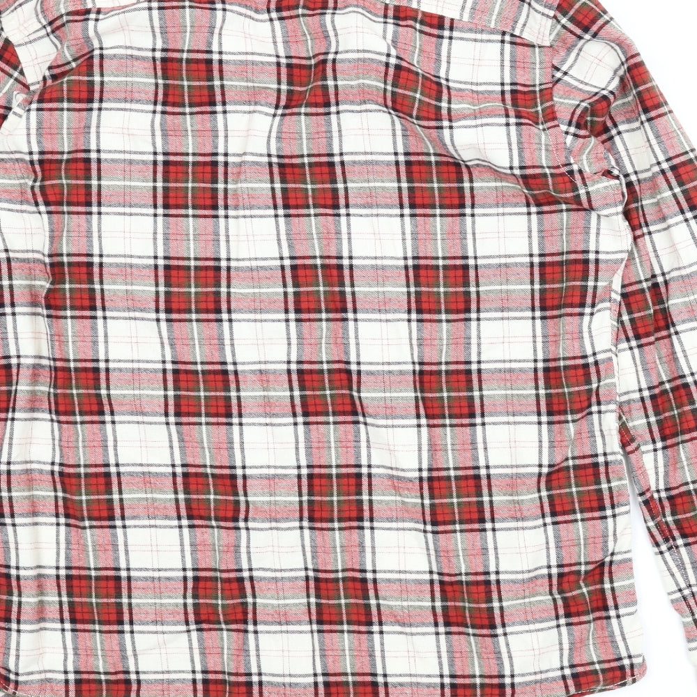 Jack and Jones Mens Red Plaid   T-Shirt Size M