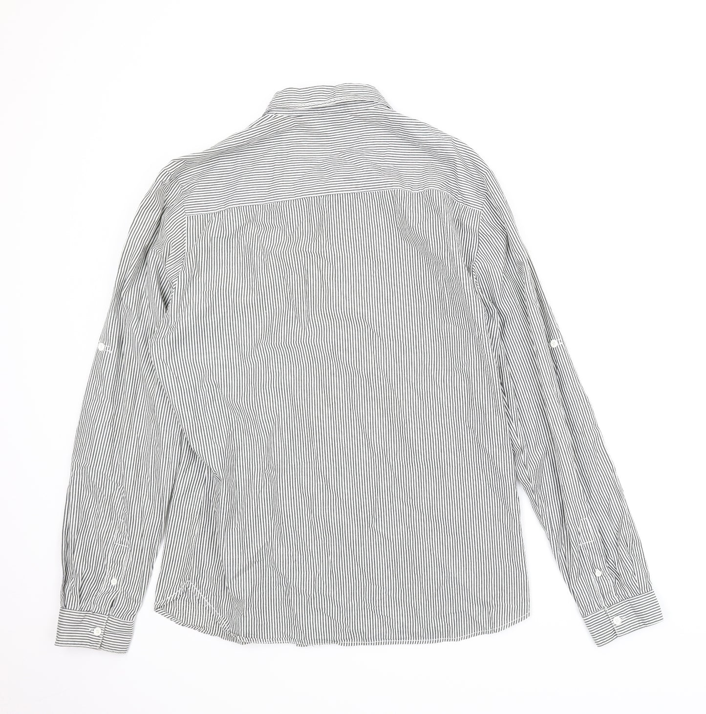 Firetrap Mens Grey Striped   T-Shirt Size L