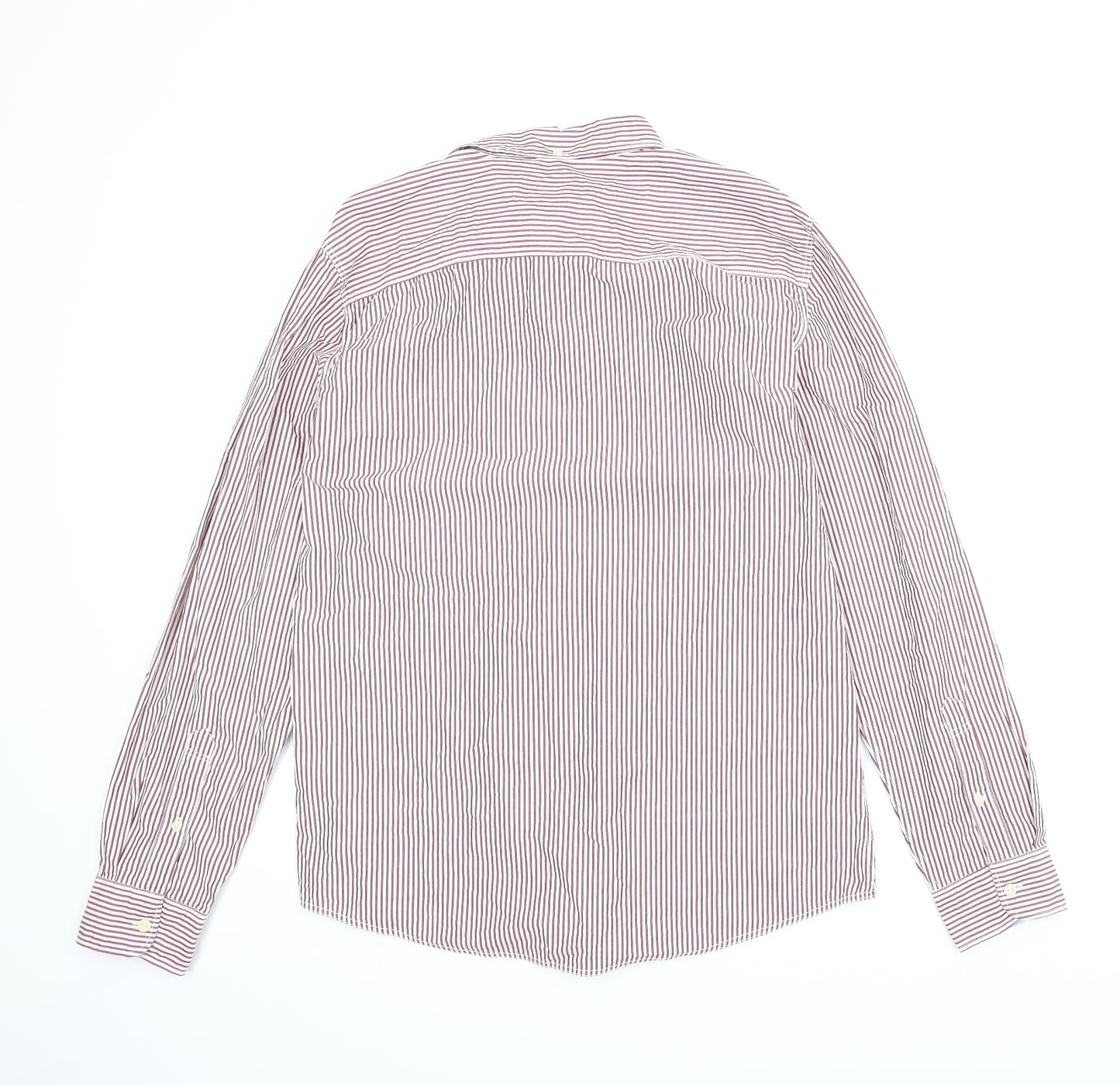 NEXT Mens Red Striped   T-Shirt Size L