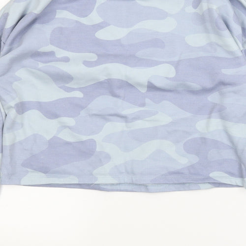 Primark Girls Blue Camouflage  Pullover Hoodie Size 13-14 Years